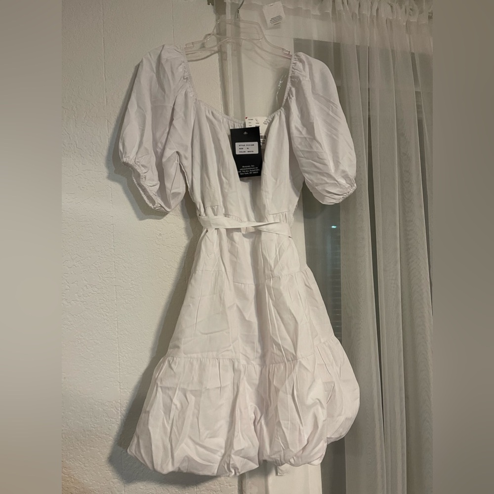 White mini dress